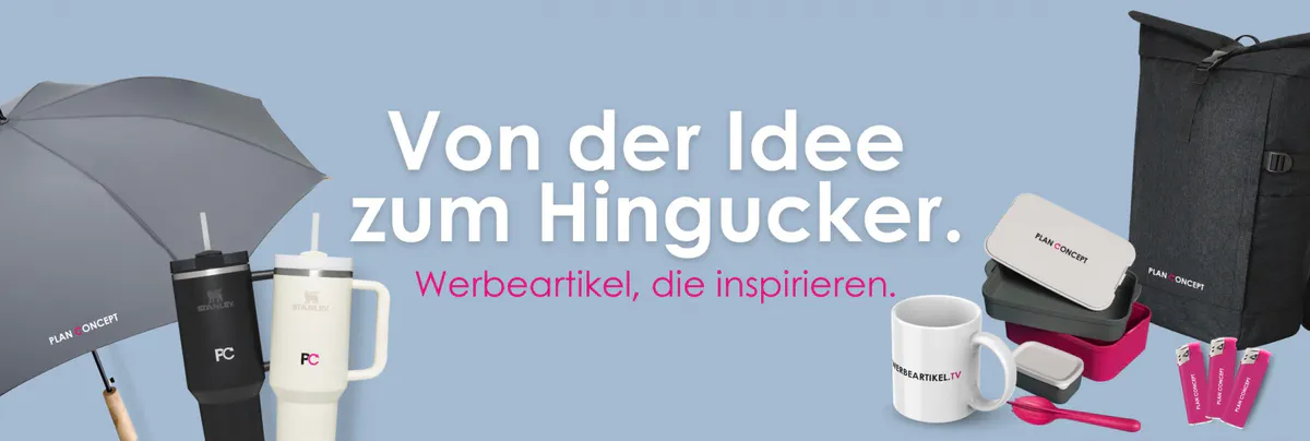 Werbeartikel-Auswahl bei Plan Concept